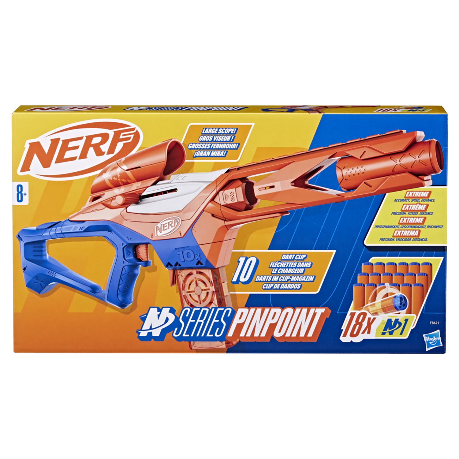 HASBRO - Nerf N Series Pinpoint Blaster con 18 Dardi N1 inclusi